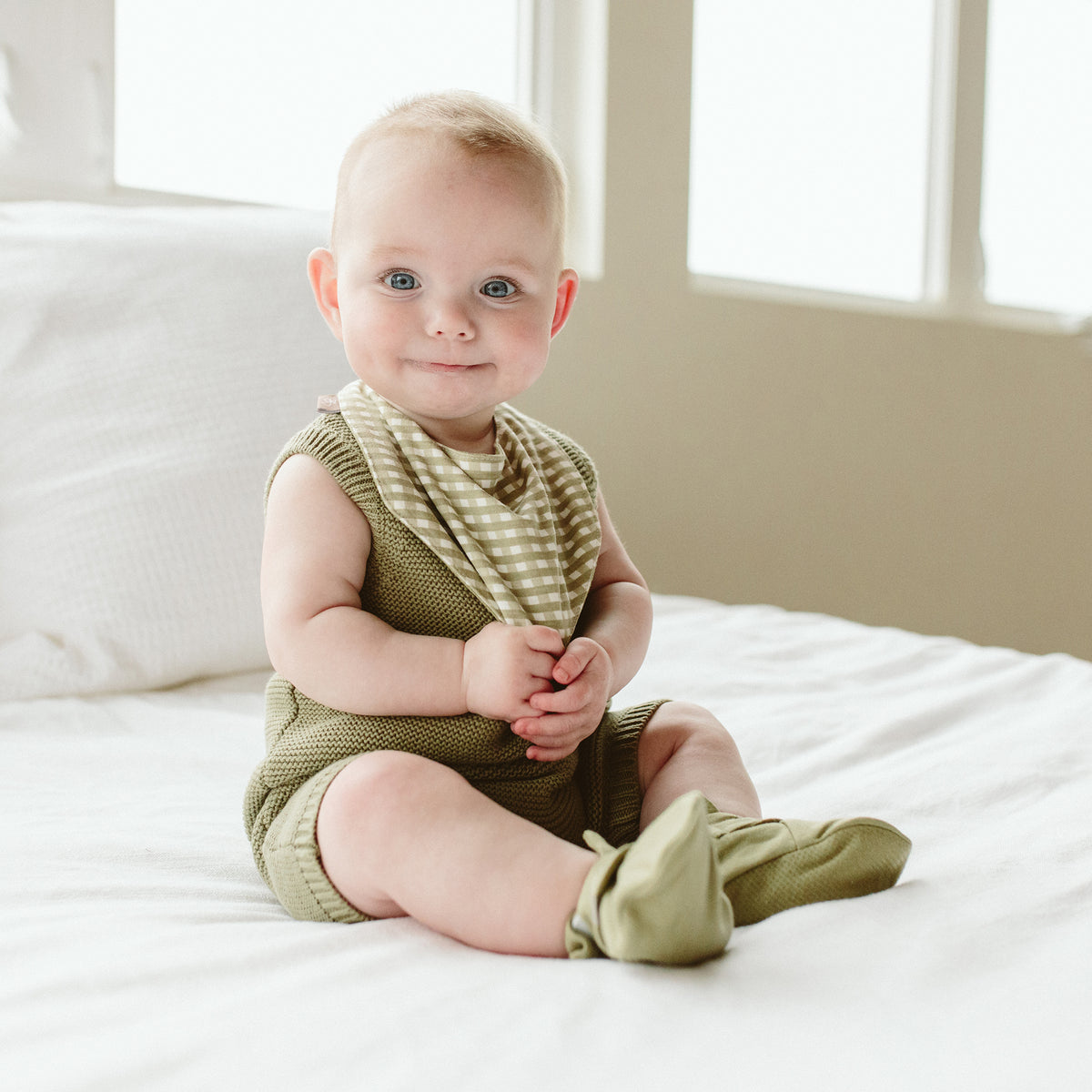 Goumiboots Bamboo & Organic Cotton Booties - Artichoke (3 Sizes)