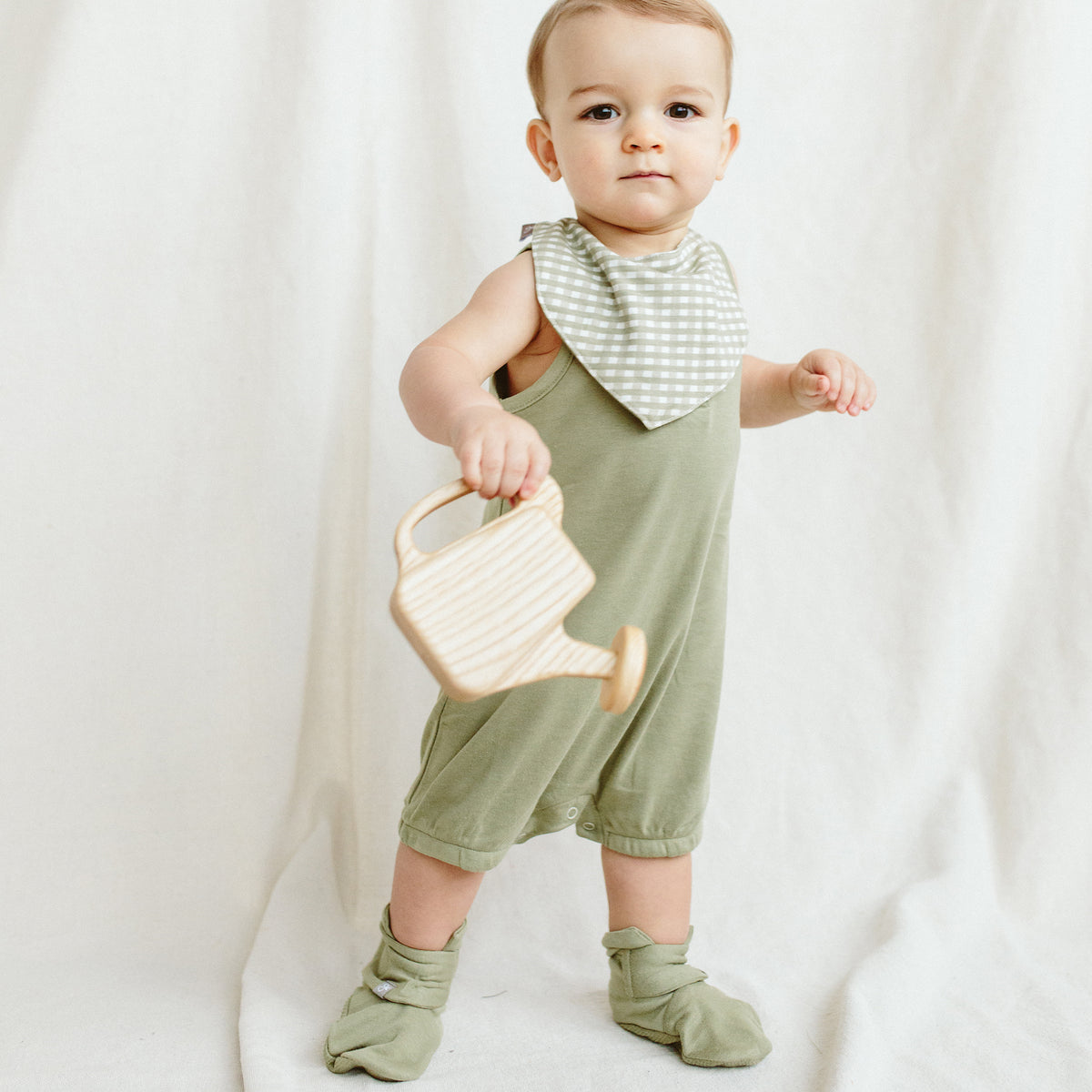 Goumiboots Bamboo & Organic Cotton Booties - Artichoke (3 Sizes)