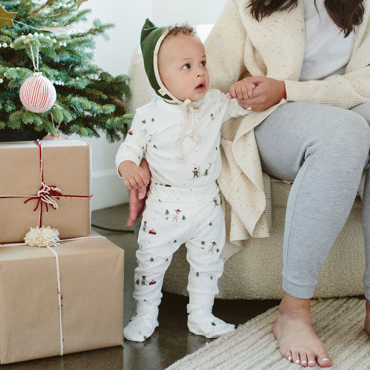 Goumiboots Bamboo & Organic Cotton Booties - Winter Wonderland