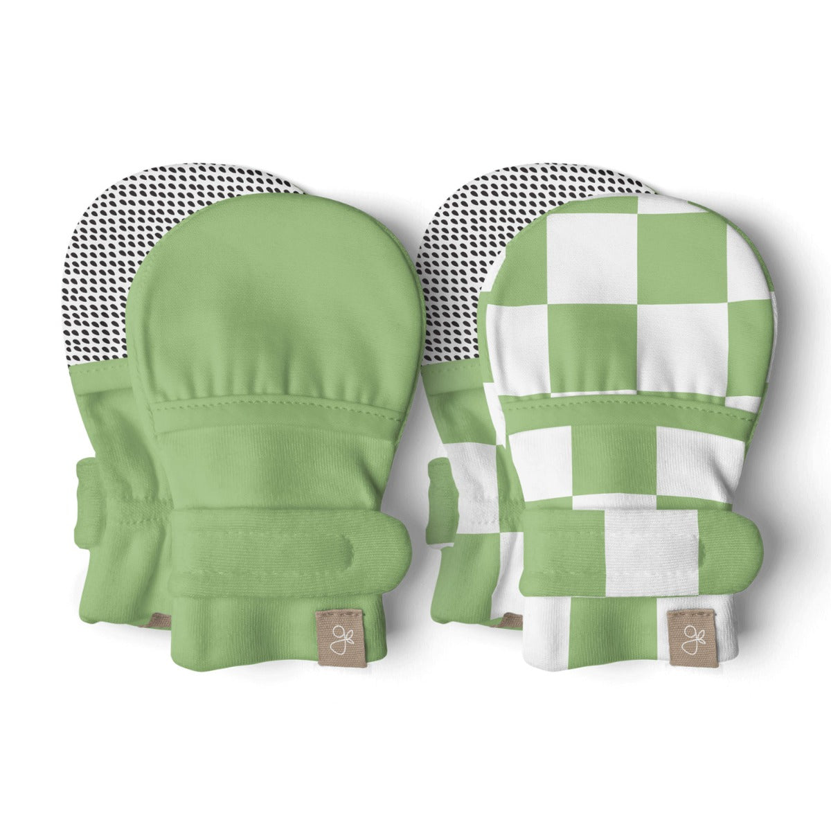 [Gift Box] Goumi Bamboo & Organic Cotton Baby Mittens (2pk) - Matcha & Cabana Green (2 Sizes)
