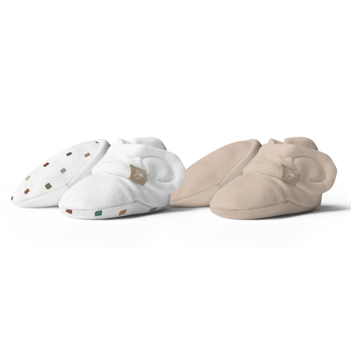 [Gift Box] Goumiboots Bamboo & Organic Cotton Booties - City Blocks & Sandstone (2pk) (2 Sizes)