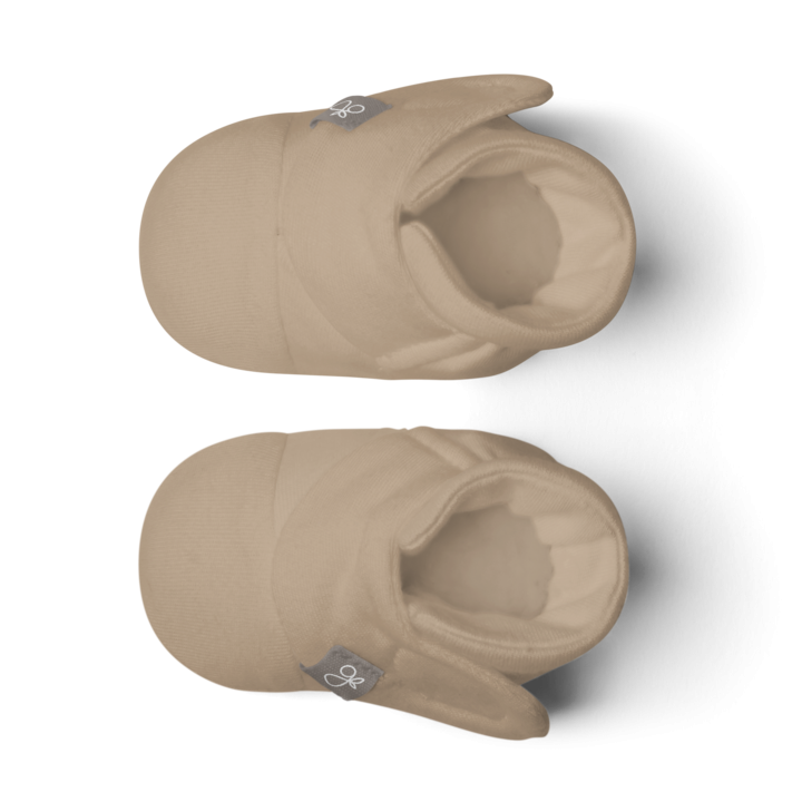 Goumiboots Bamboo & Organic Cotton Booties - Sandstone (2 Sizes) - Pupsik Singapore