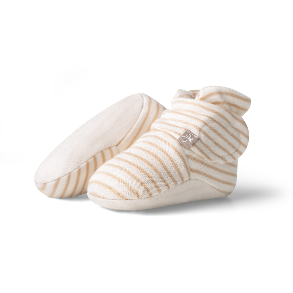 Goumi x Pupsik Bamboo Stay On Booties – Dune Stripes (2 sizes)
