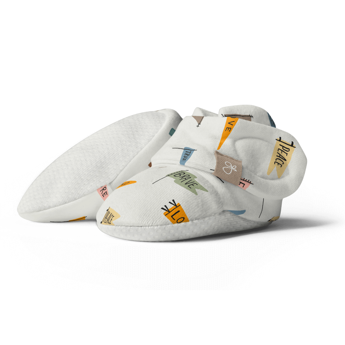 Goumi x Pupsik Bamboo Stay On Booties – Affirmations (2 sizes) - Pupsik Singapore