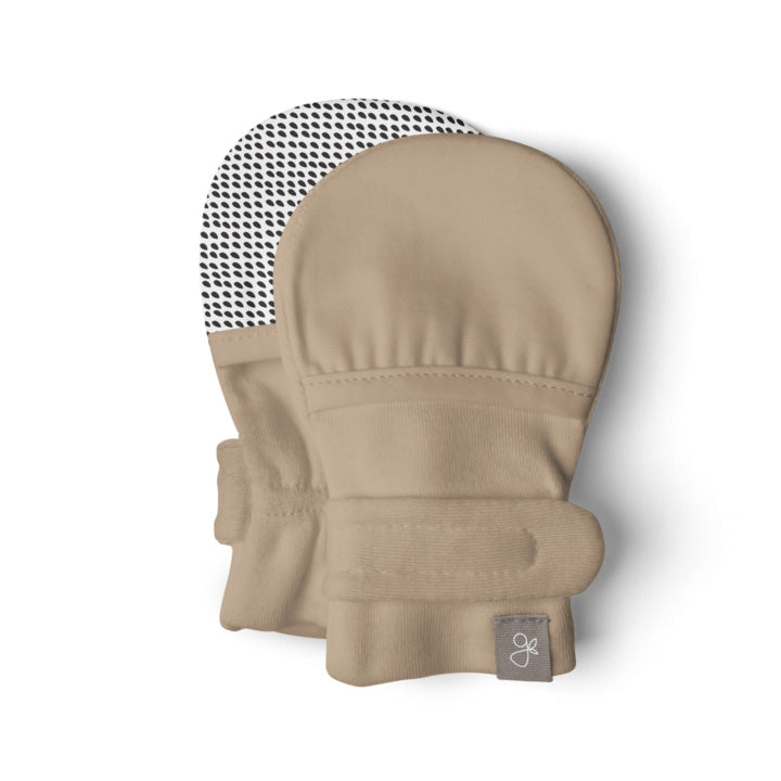 Goumi Bamboo & Organic Cotton Baby Mittens - Sandstone (2 Sizes)