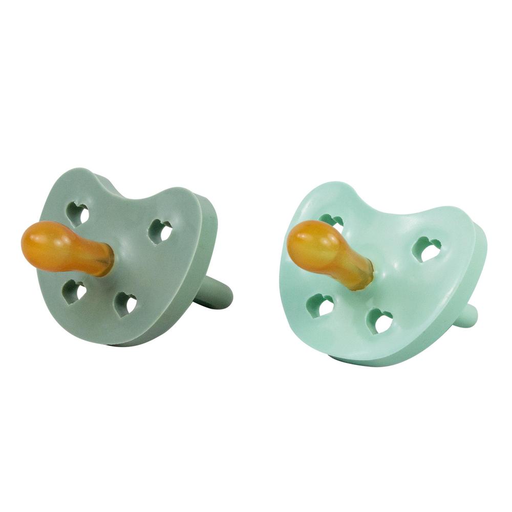 Bebe Au Lait Natural Rubber Pacifiers 2pk, 0-3M, (4 Colours)