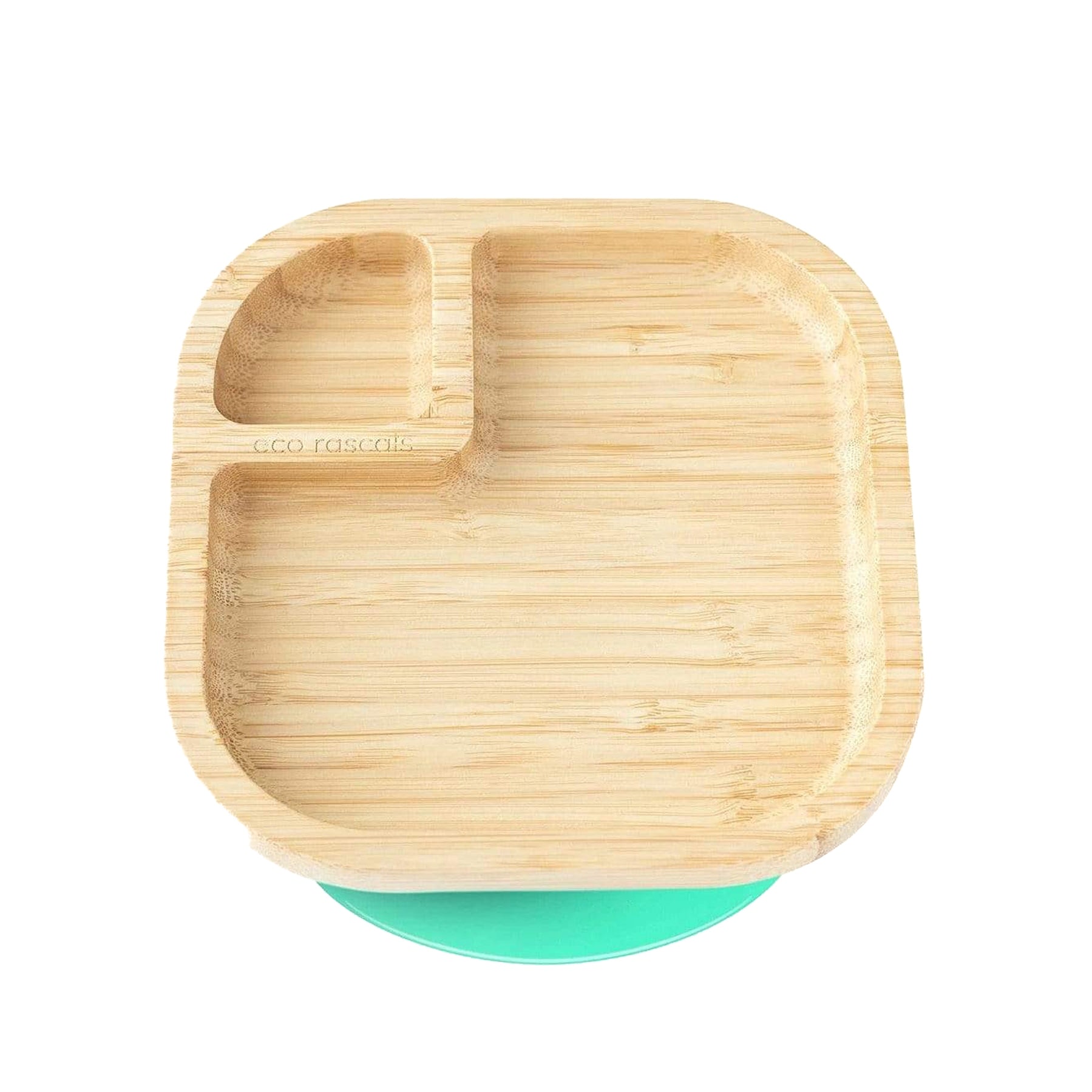 Eco Rascals Square Snack Bamboo Suction Plate (2 Colors)
