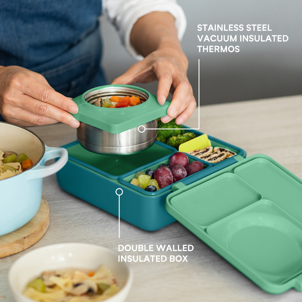 OmieBox Hot & Cold Insulated Bento Box (6 Colours) - Pupsik Singapore