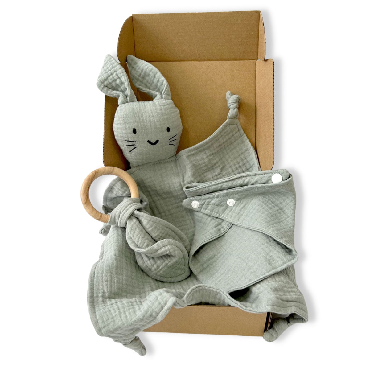A, Apple Pie Snuggle Bunny Baby Gift Set (5 Colors) - Pupsik Singapore