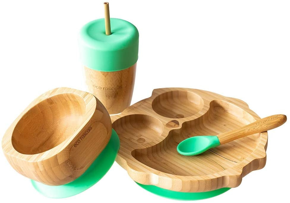Eco Rascals Owl Tableware Gift Set (6 Colors) - Pupsik Singapore