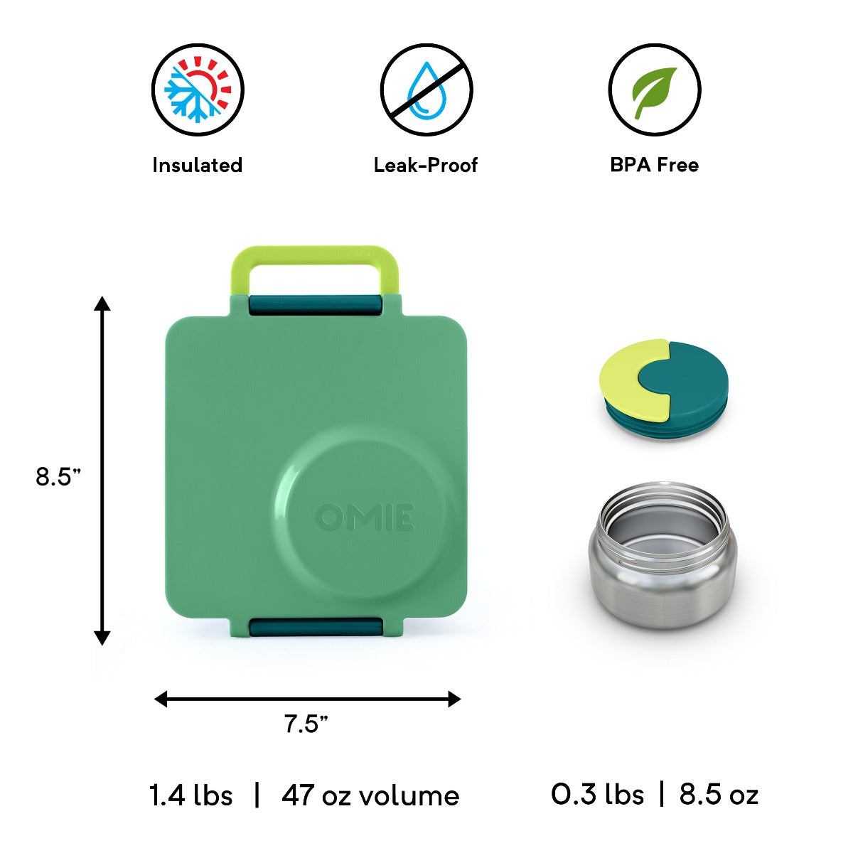 OmieBox Hot & Cold Insulated Bento Box (6 Colours) - Pupsik Singapore