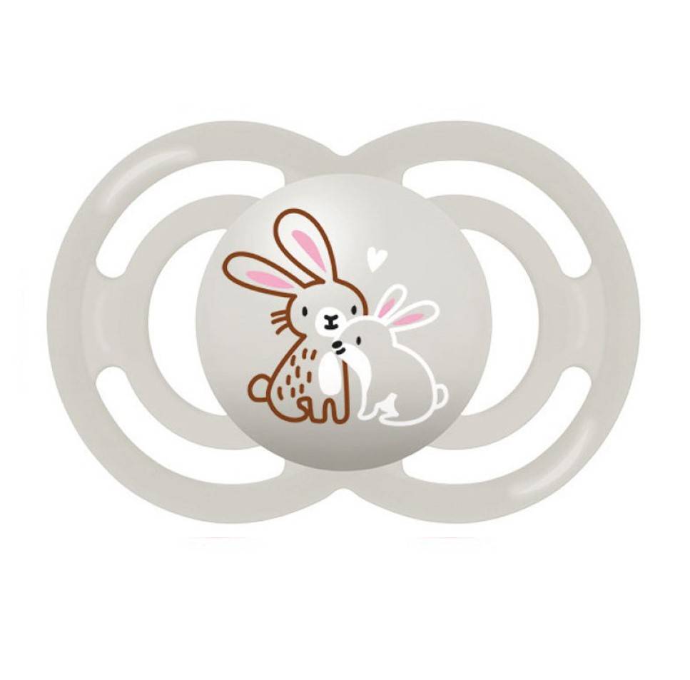 MAM Perfect Pacifier with Case, 6M+ (2 Assorted Designs)