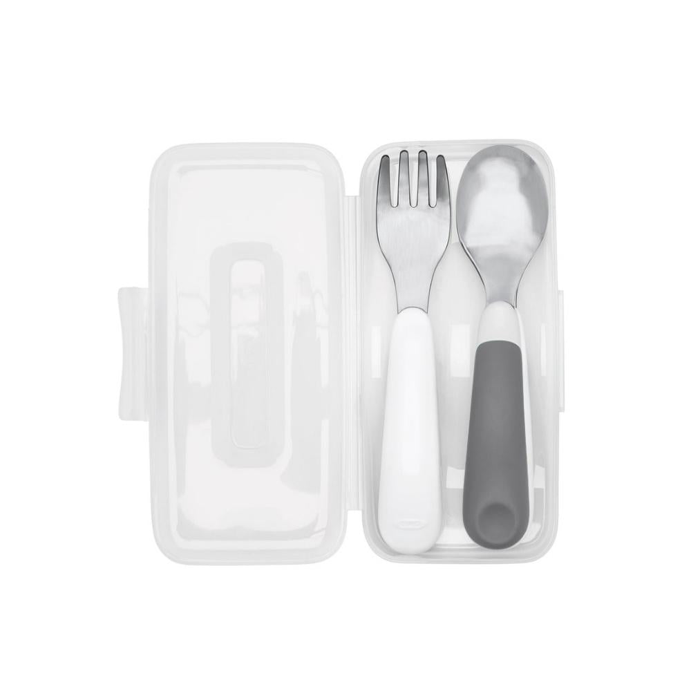 OXO Tot On-the-Go Fork and Spoon Set with Travel Case (4 Designs)