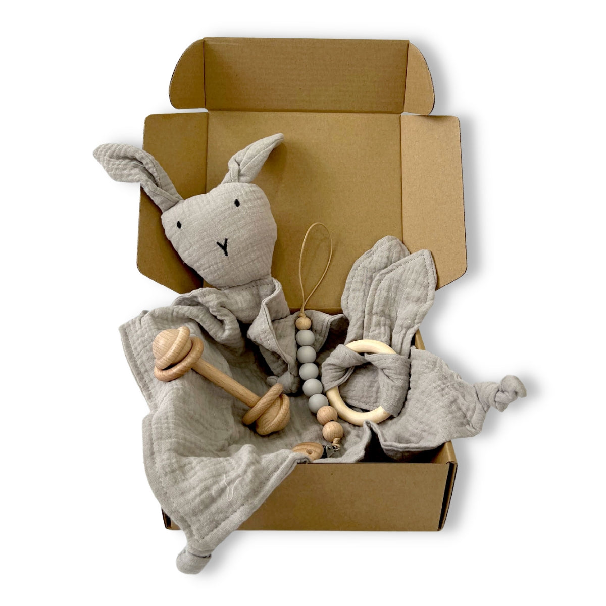 A, Apple Pie Playful Bunny Baby Gift Set (5 Colors) - Pupsik Singapore