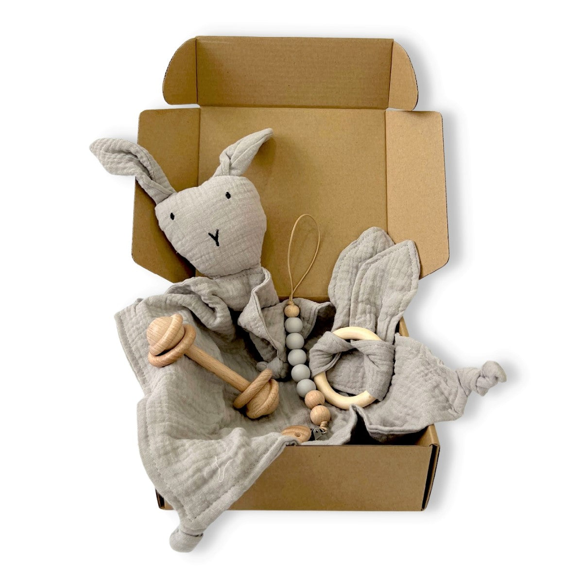 A, Apple Pie Playful Bunny Baby Gift Set (5 Colors)