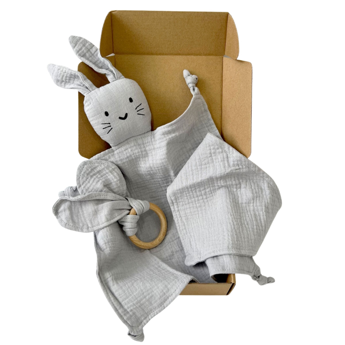 A, Apple Pie Snuggle Bunny Baby Gift Set (5 Colors)