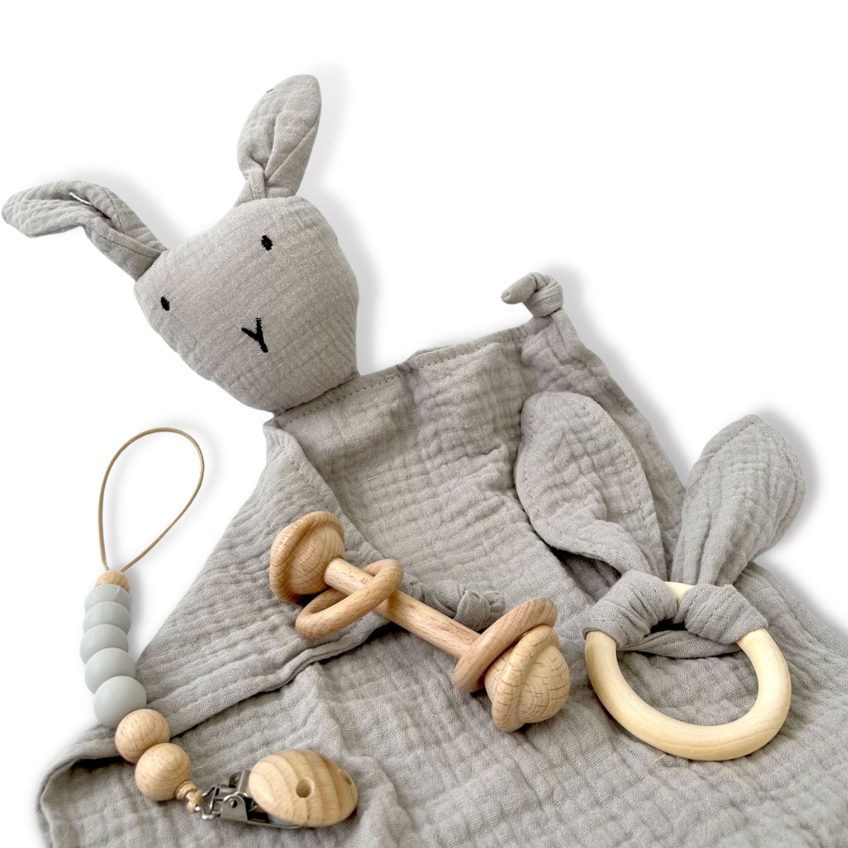 A, Apple Pie Playful Bunny Baby Gift Set (5 Colors) - Pupsik Singapore