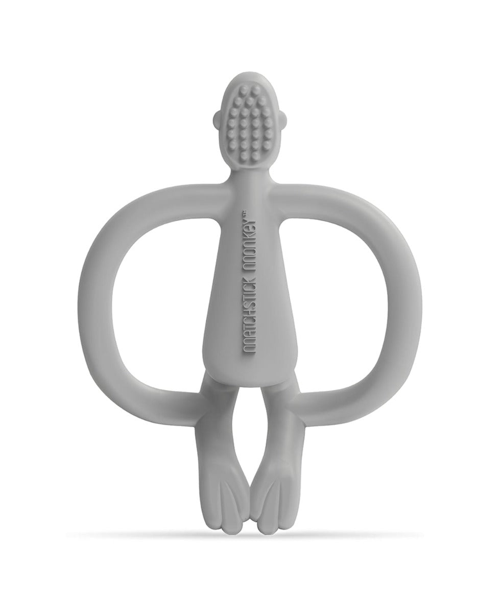 Matchstick Monkey Original Teething Toy & Gel Applicator - Grey - Pupsik Singapore