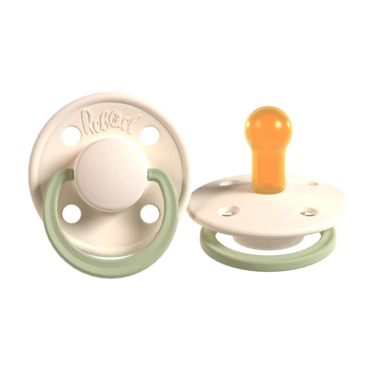 Rabael Duo Natural Rubber Round Pacifiers, 2pk - Cloudy Pearly Lion / Frosty Pearly Dolphin (1 Size)