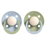 Rabael Duo Natural Rubber Round Pacifiers, 2pk - Cold Pearly Dolphin / Cloudy Pearly Elephant (2 Sizes)