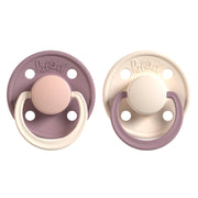 Rabael Duo Natural Rubber Round Pacifiers, 2pk - Misty Soft Mouse / Frosty Pearly Rhino (2 Sizes)