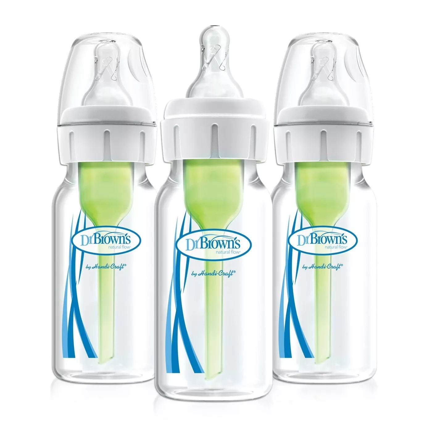 Dr. Brown's Natural Flow Options+ PLUS Narrow Baby Bottle, 4oz - 3 pack (Level 1 Nipple)