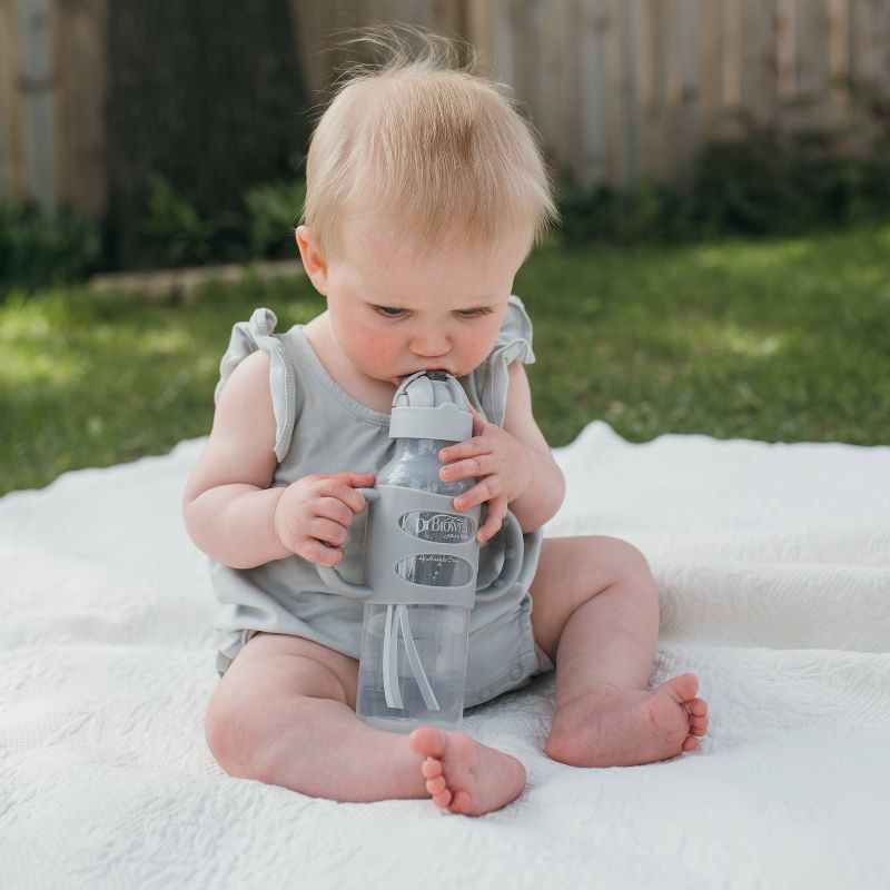 Dr. Brown's Milestones Sippy Bottle w Handles (Narrow) (8oz) (2 Colours)