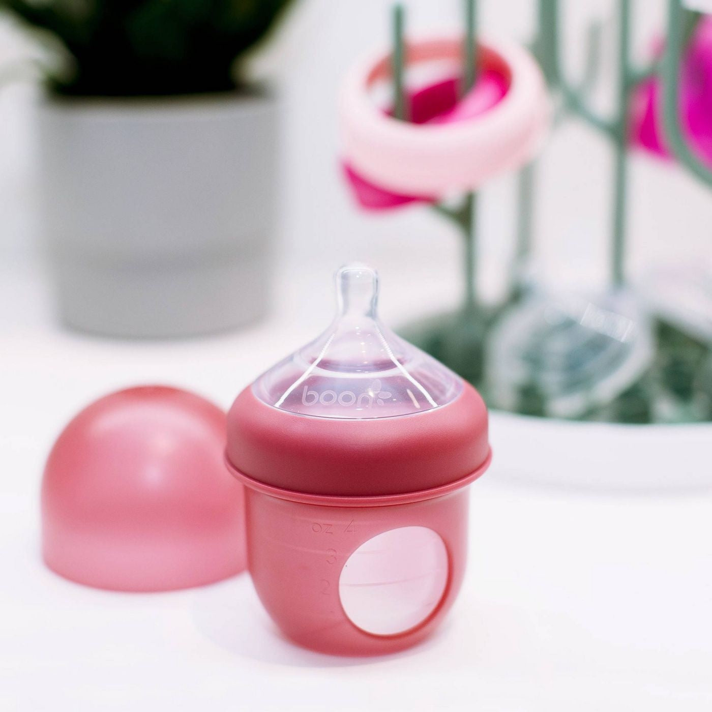 Boon Nursh Silicone Pouch Bottle, 4oz (3pk) (3 Colours) - Pupsik Singapore