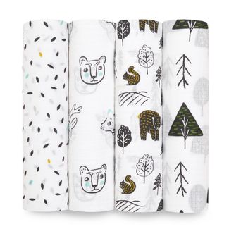Aden Anais Essentials Muslin Cotton Swaddle (44 x 44 in), 4pk (32 Designs)