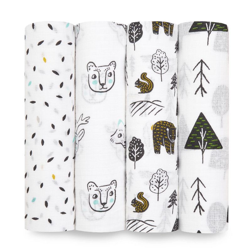 Aden Anais Essentials Muslin Cotton Swaddle (44 x 44 in), 4pk (31 Designs) - Pupsik Singapore