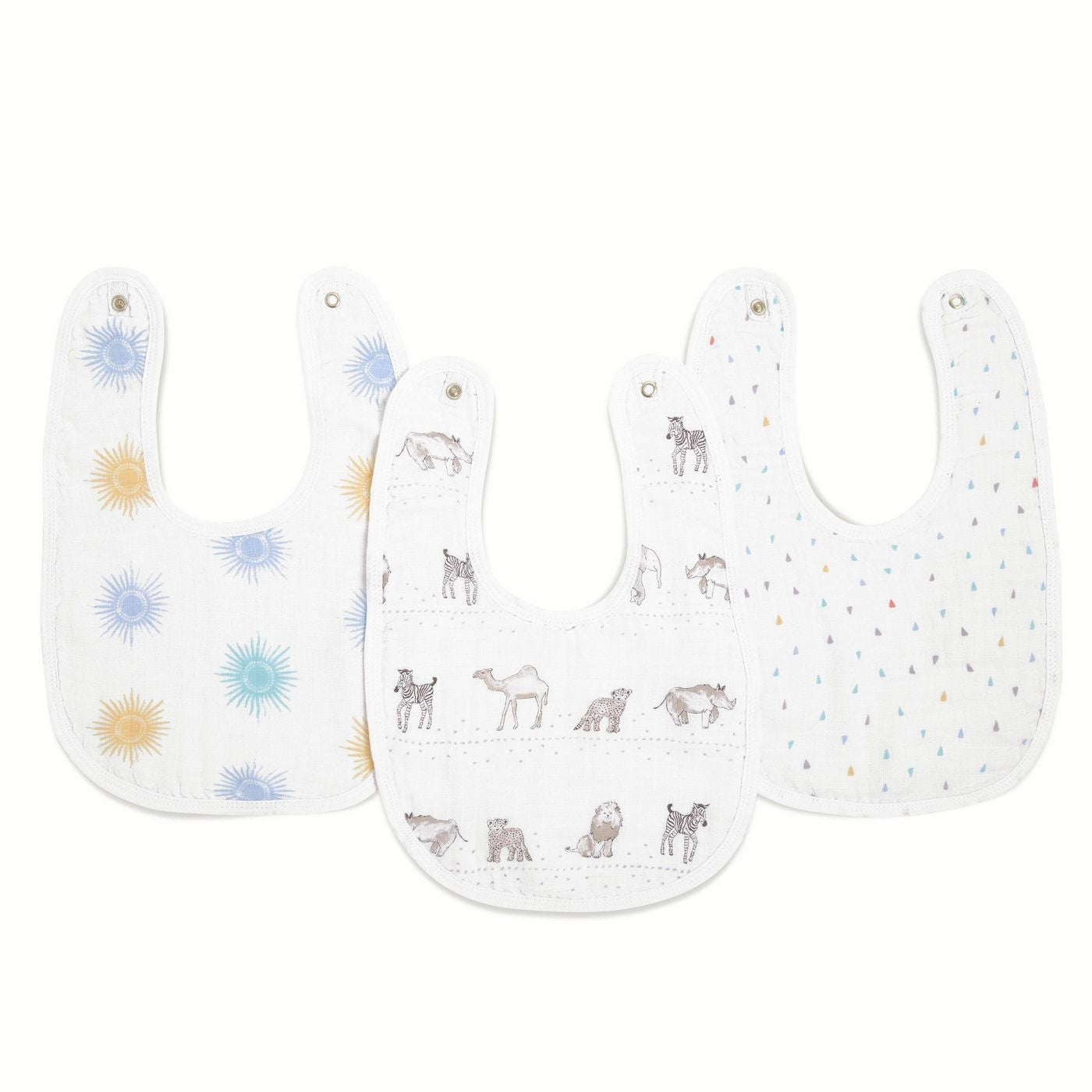 Aden Anais Essentials Snap Bib, 3pk (10 Designs)