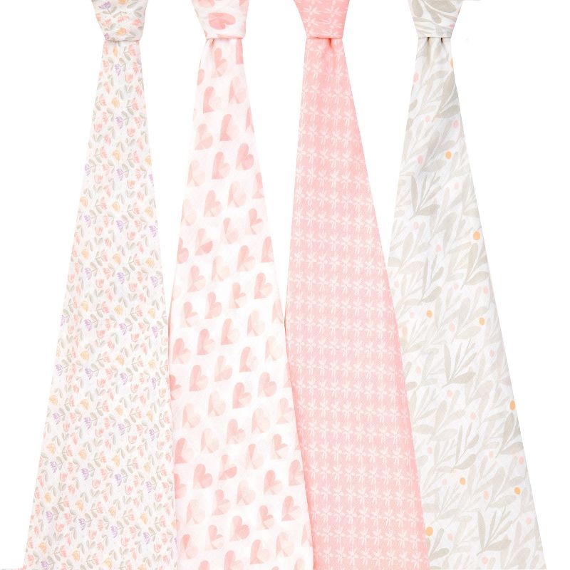 Aden Anais Essentials Muslin Cotton Swaddle (44 x 44 in), 4pk (31 Designs) - Pupsik Singapore