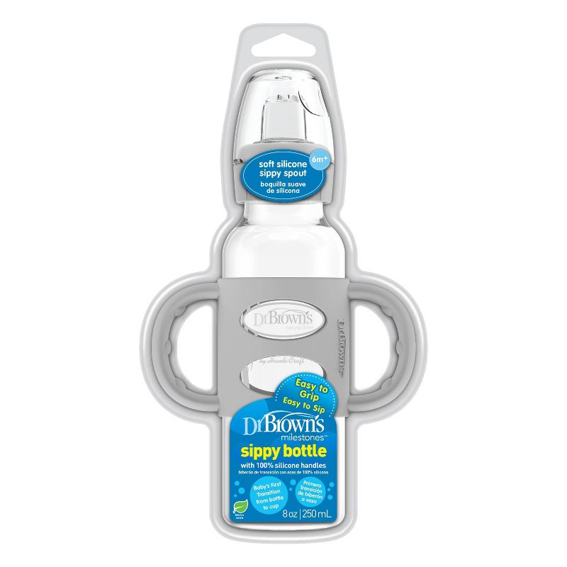 Dr. Brown's Milestones Sippy Bottle w Handles (Narrow) (8oz) (2 Colours)