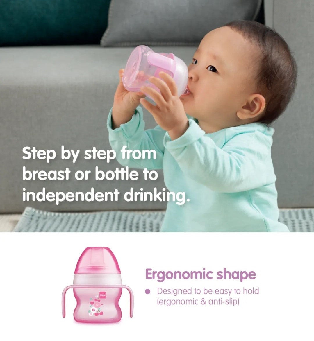 MAM Starter Drinking Cup, 150ml (3 Colours Assorted)
