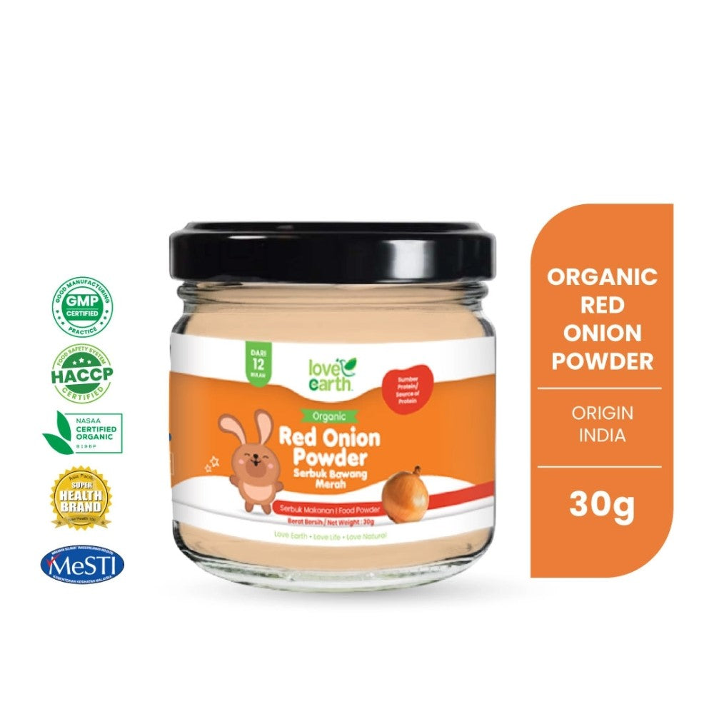 Love Earth Organic Red Onion Powder, 30g (Exp 12/26)