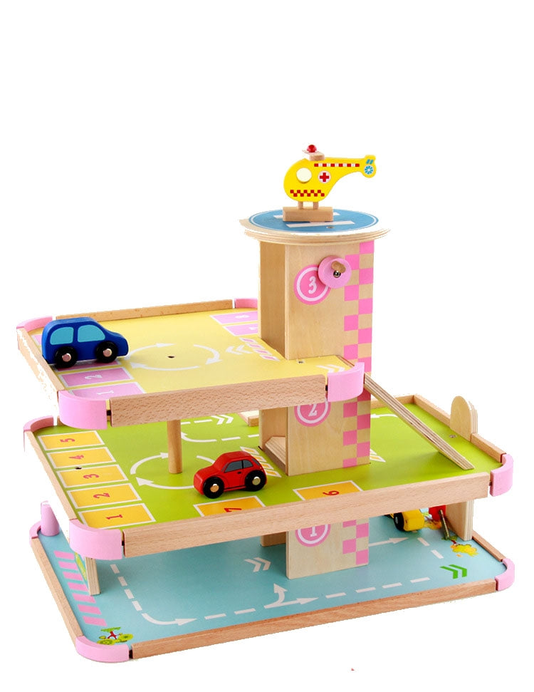 Three Storey Wooden Parking Lot