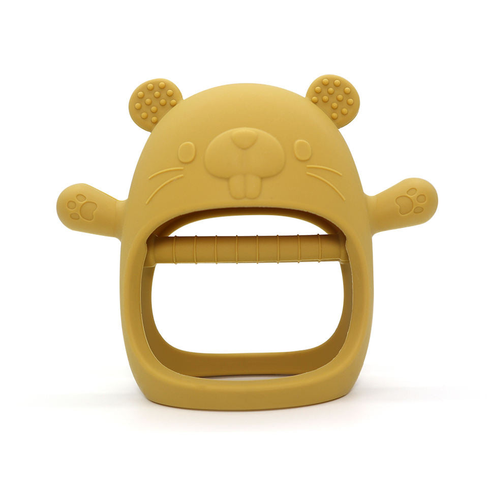 Biomom Silicone Baby Teething Mitten, Groundhog (6 Colours) - Pupsik Singapore