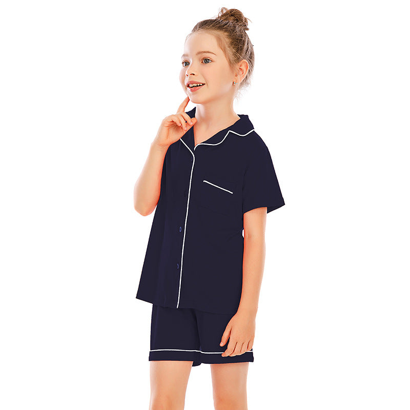MPJ Kids Alaise Bamboo Pyjamas short set– Navy Blue (4 Sizes)