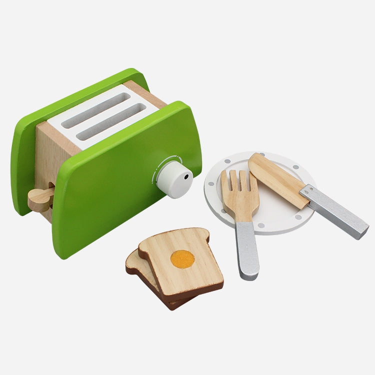 Wooden Toaster Set - Green