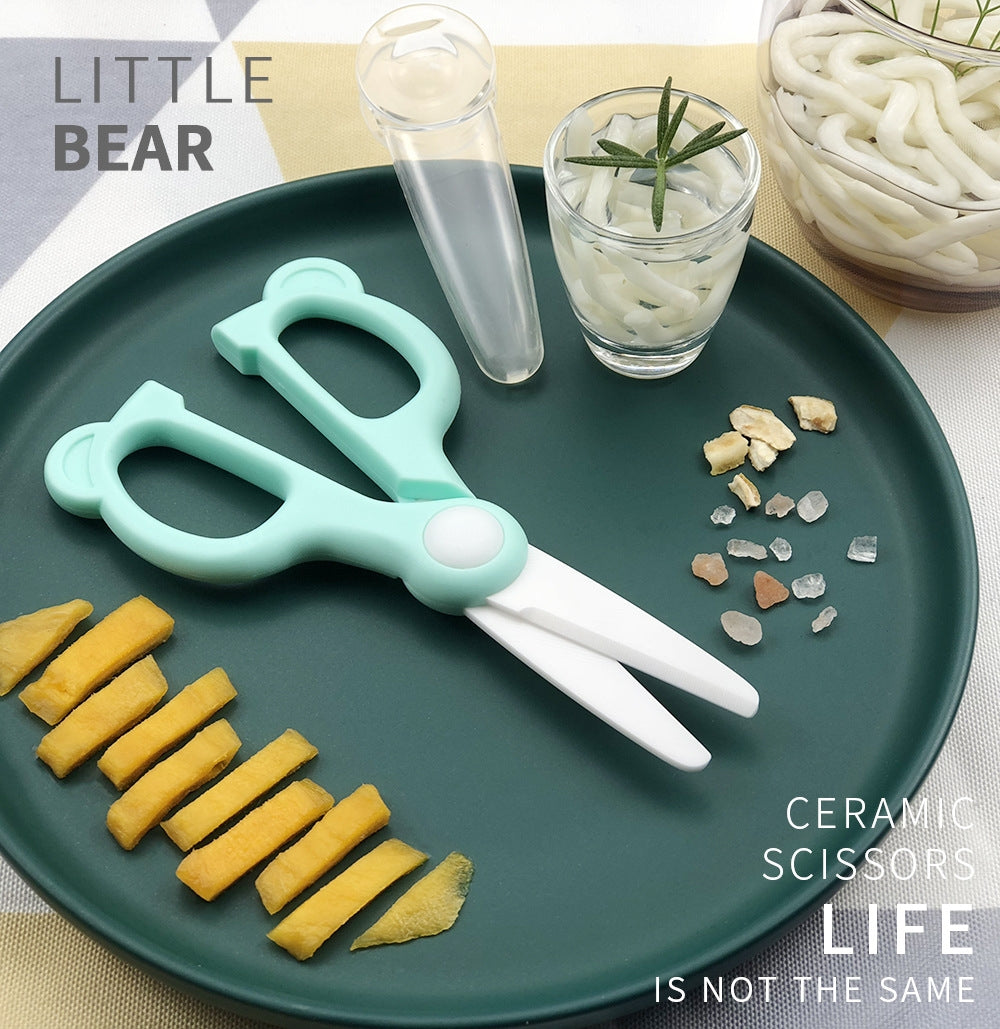 Biomom Ceramic Baby Food Scissors with Travel Case (3 Colours) - Pupsik Singapore