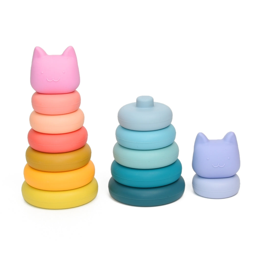 Biomom Silicone Animal Stacking Toy - Cat