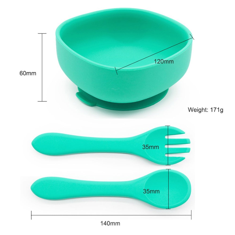Biomom Silicone Suction Toddler Bowl Set (12 Colours) - Pupsik Singapore