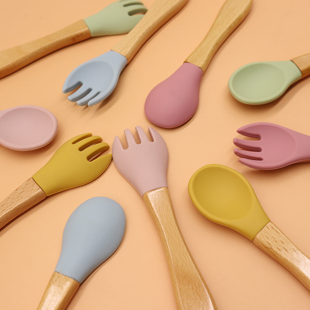 Biomom Wooden Silicone Fork (2 Colours)