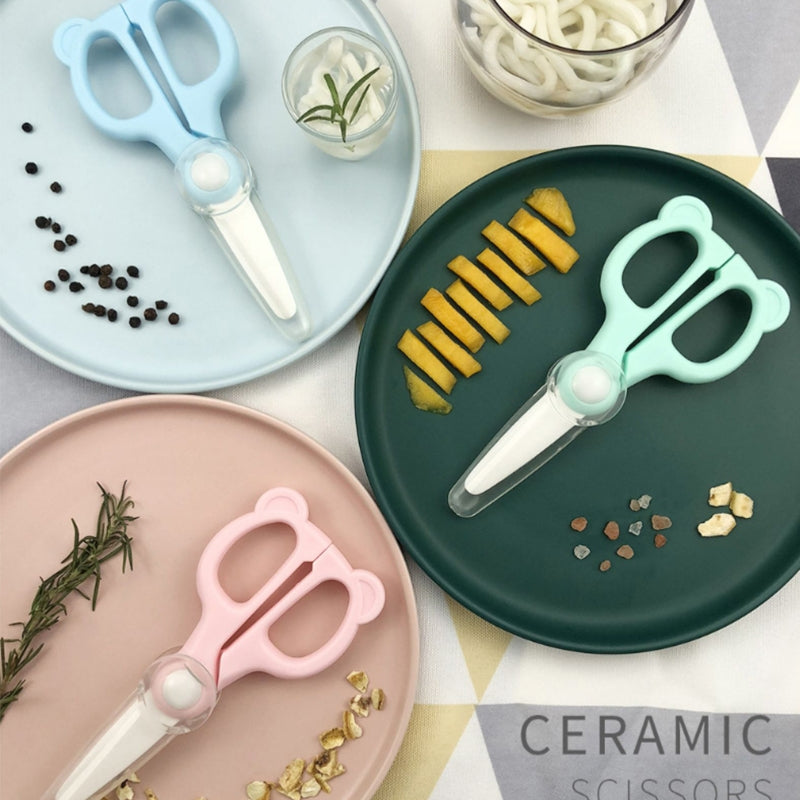 Biomom Ceramic Baby Food Scissors with Travel Case (3 Colours) - Pupsik Singapore