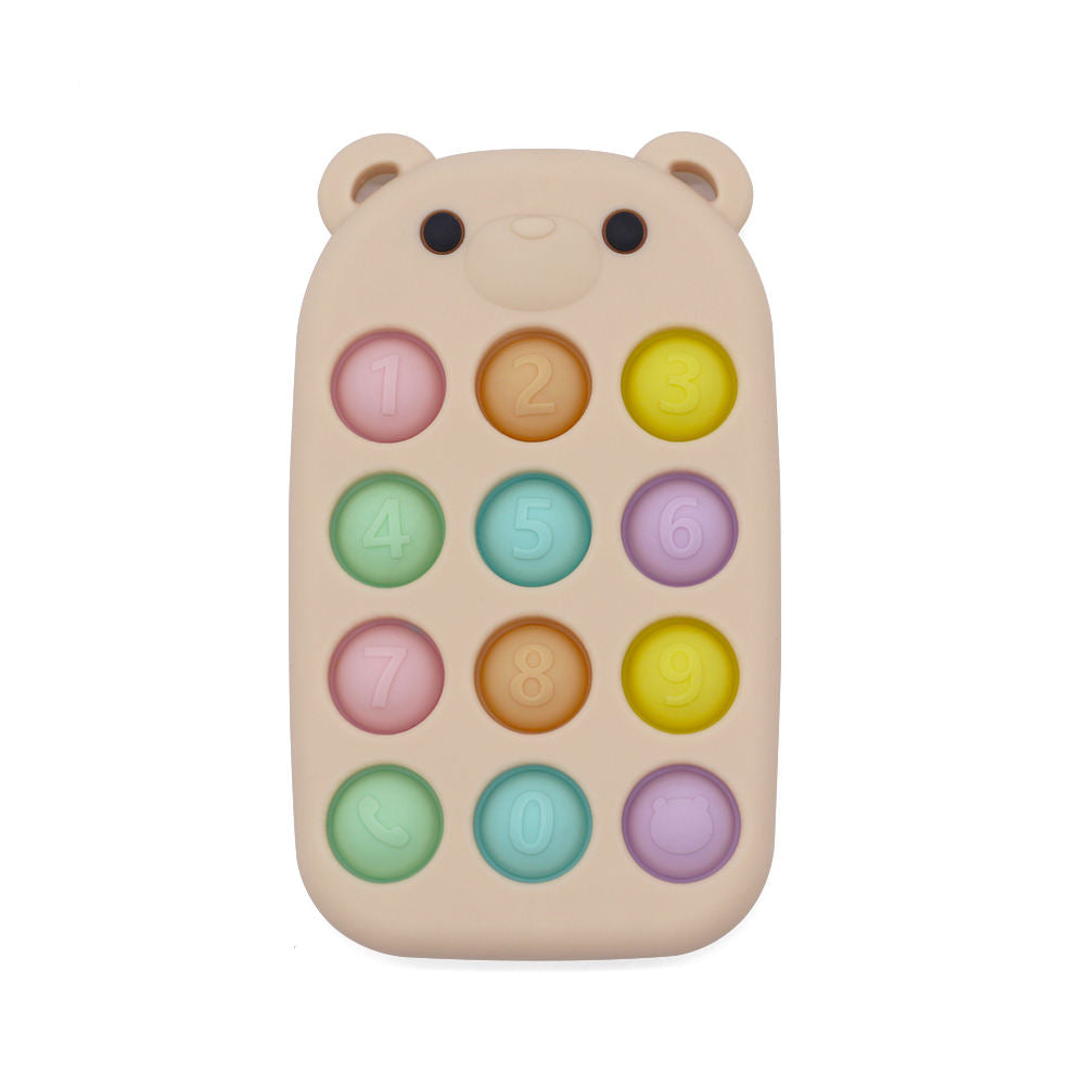 Biomom Pop It Bubble Bear Phone Fidget Toy (3 Colors) - Pupsik Singapore