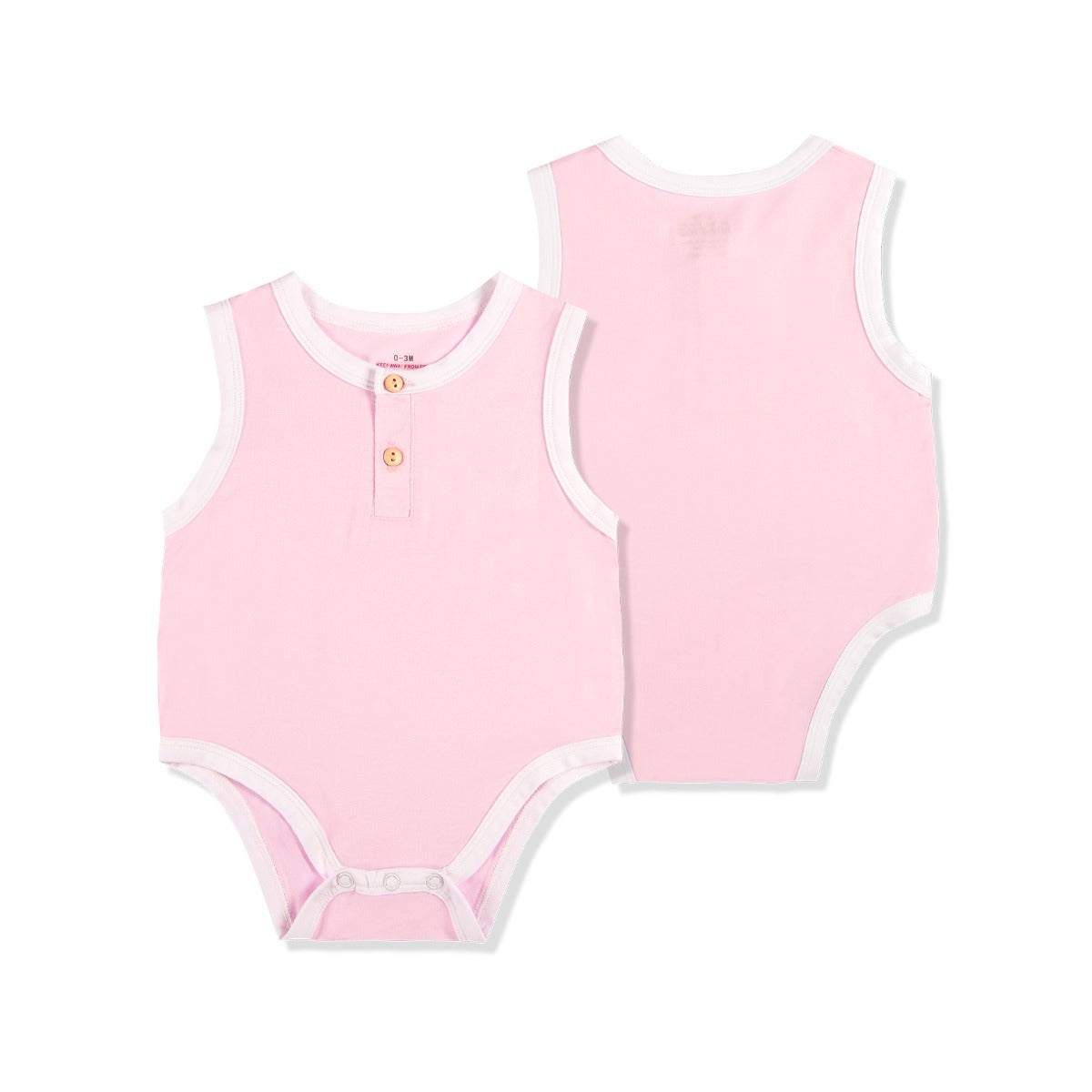 Petelulu Bamboo Sleeveless Onesie - Pink (5 Sizes)