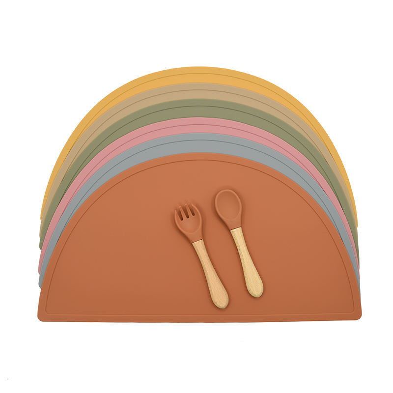 Biomom Silicone Semi Circle Placemat, Large (4 Colors)
