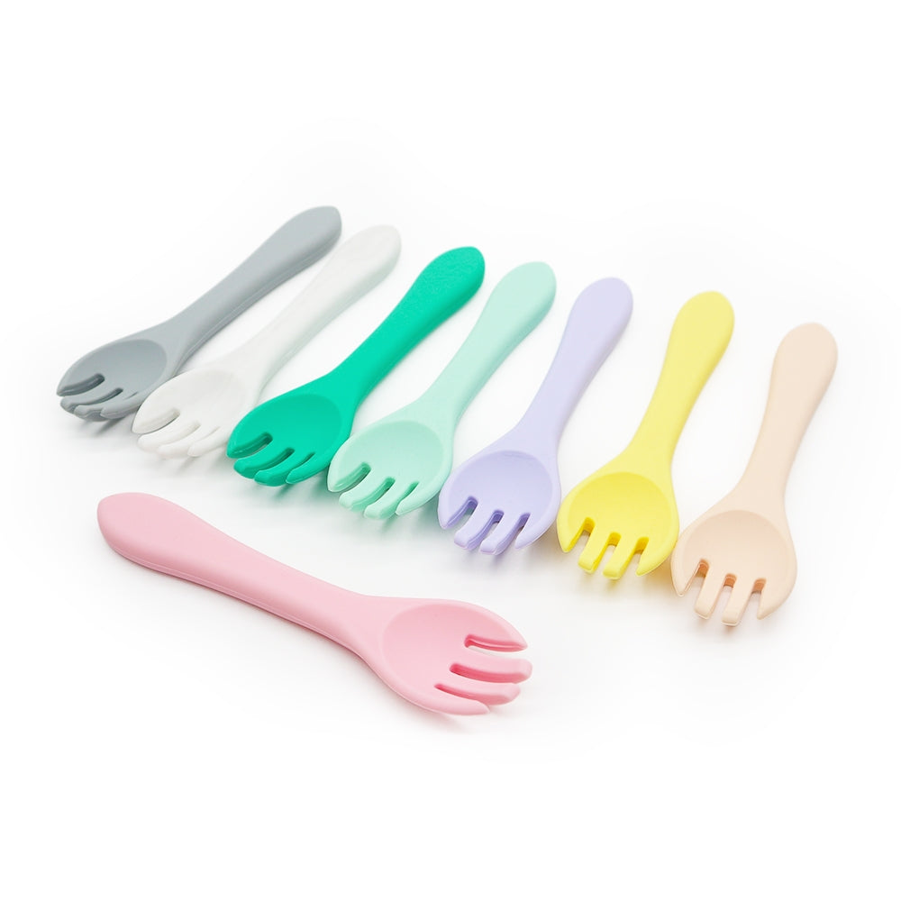 Biomom Silicone Toddler Fork (8 Colours) - Pupsik Singapore