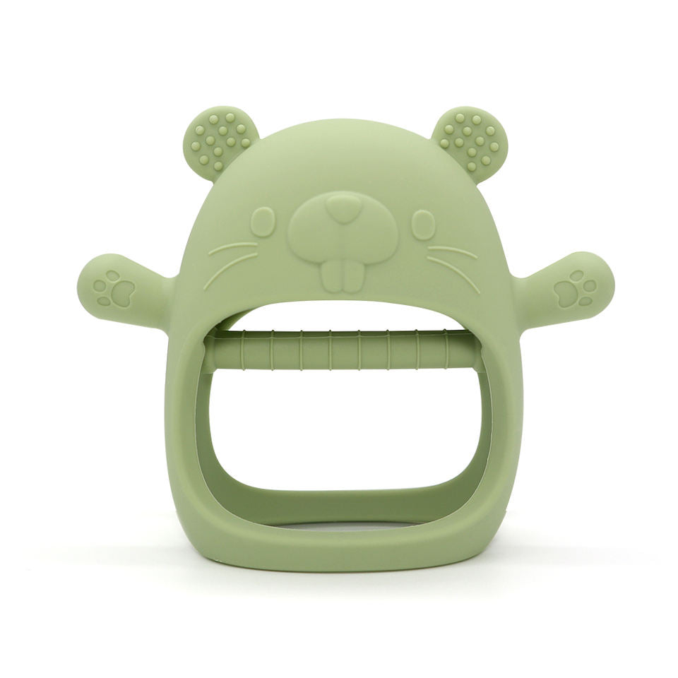 Biomom Silicone Baby Teething Mitten, Groundhog (6 Colours) - Pupsik Singapore