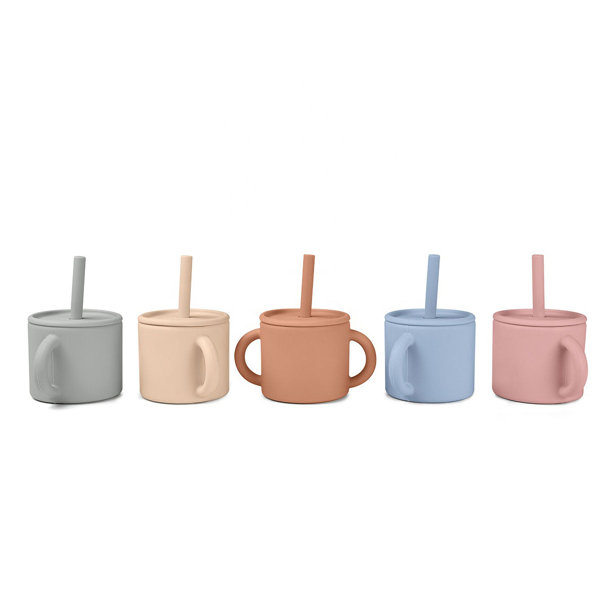 Biomom No-Spill Double-Handled Silicone Sippy Cup, 180ml (5 colors)
